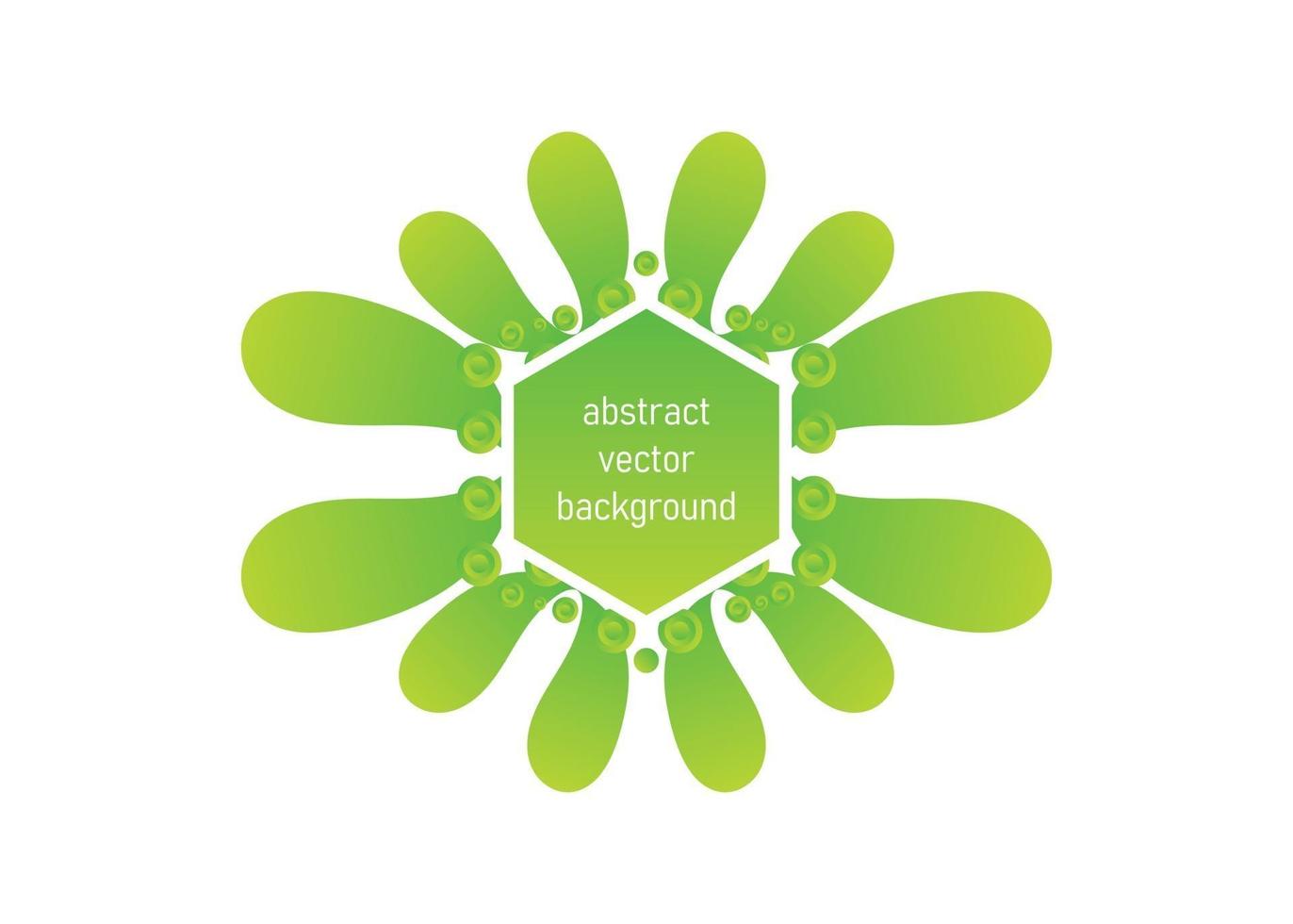 grön blommig sexkantig webb banner designmall. används för bakgrundsikon, webbdesign, designelement. vektor