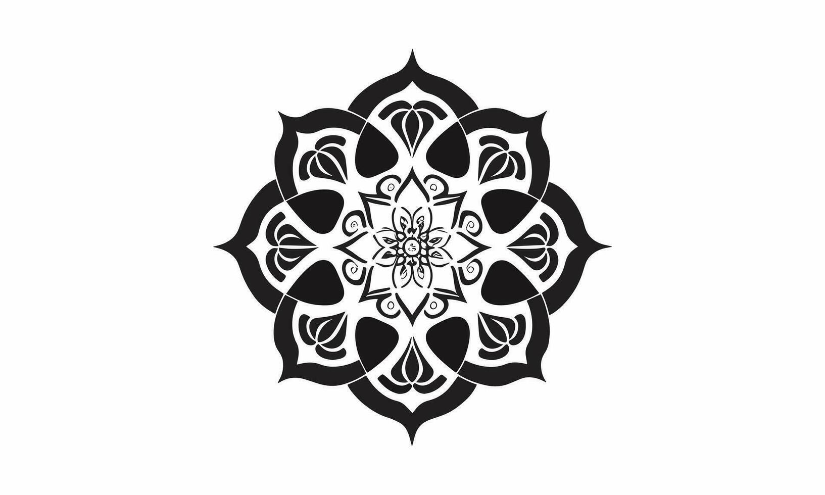 Mandala auf Weiß isoliert Hintergrund Design mit Vektor