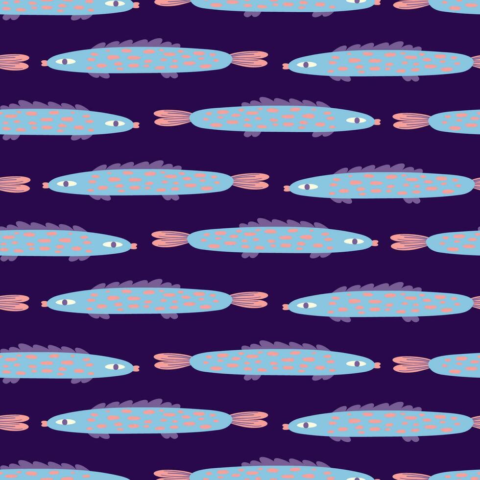 psychedelic ljus färger fisk vektor sömlös mönster