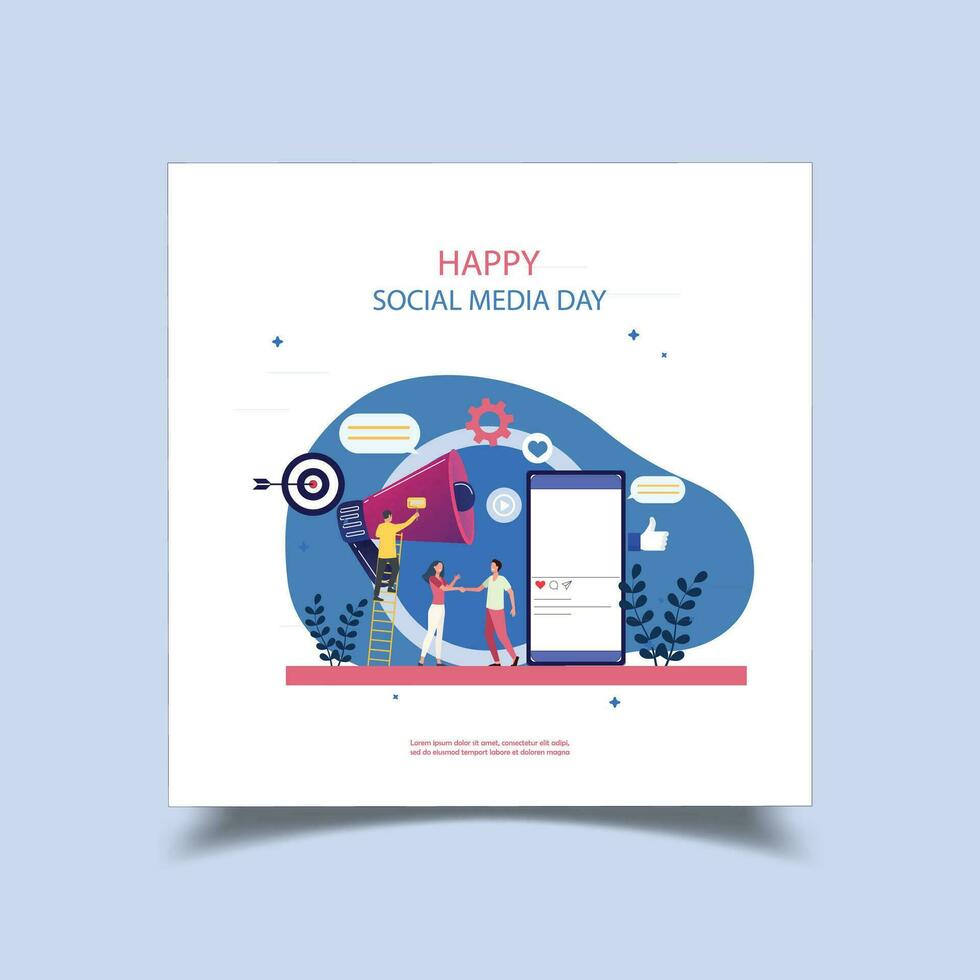 Sozial Medien Post Banner Design Vektor Illustration