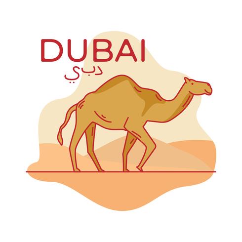 Kamel vektor i Dubai