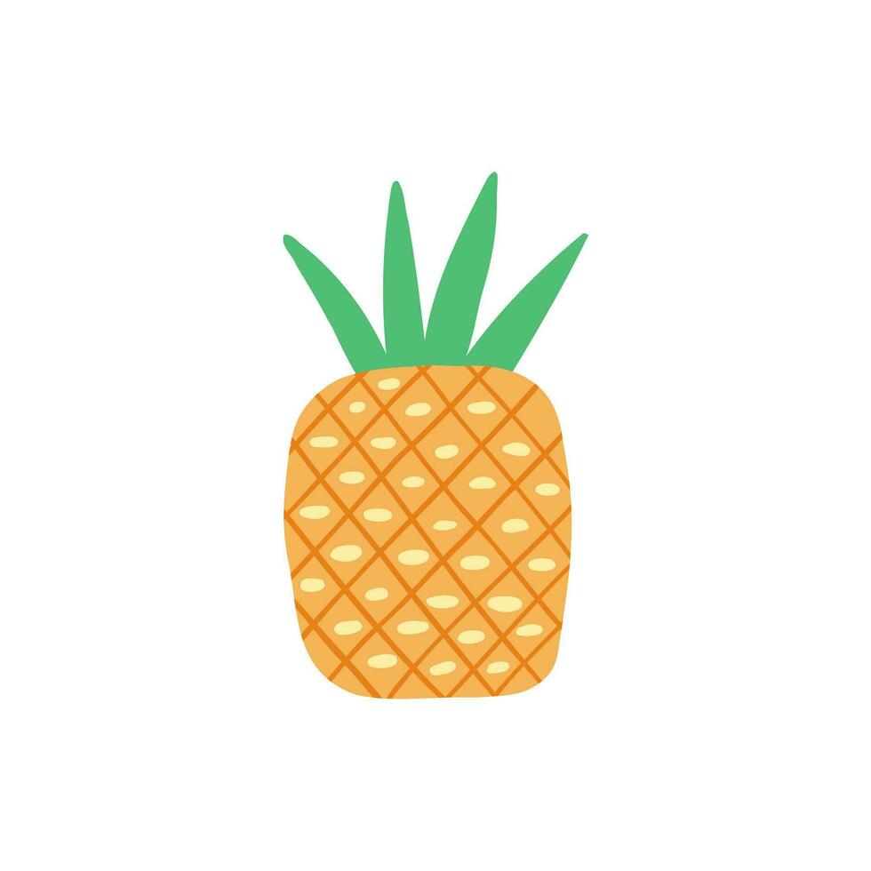 Ananas im eben Hand gezeichnet Stil. Vektor Illustration.