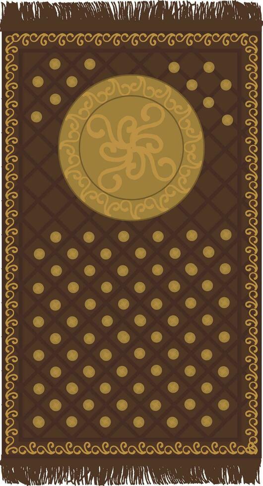 islamisch cool schwarz Farbe Gebet Matte Teppich Arabisch Design vektor