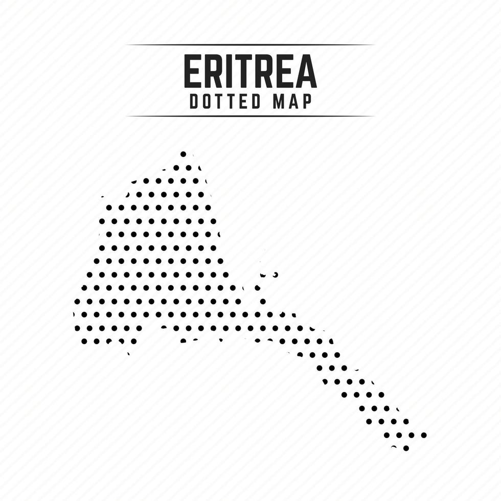 gepunktete karte von eritrea vektor