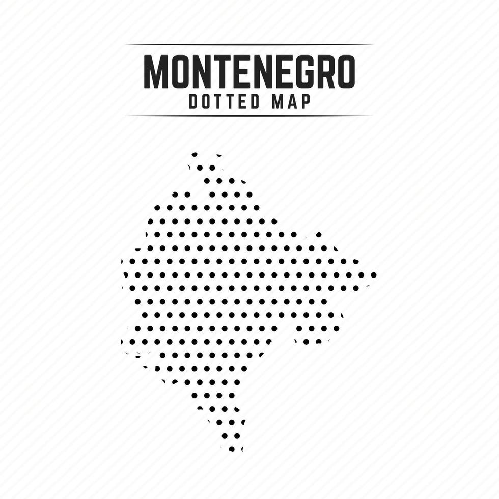 prickad karta över Montenegro vektor