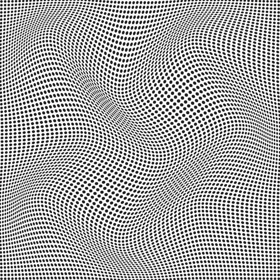 abstrakt geometrisch schwarz Polka Punkt Gitter Welle Muster, perfekt zum Hintergrund, Hintergrund vektor