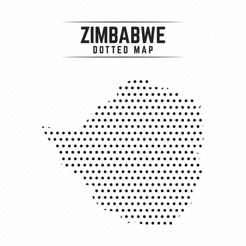 gepunktete karte von simbabwe vektor