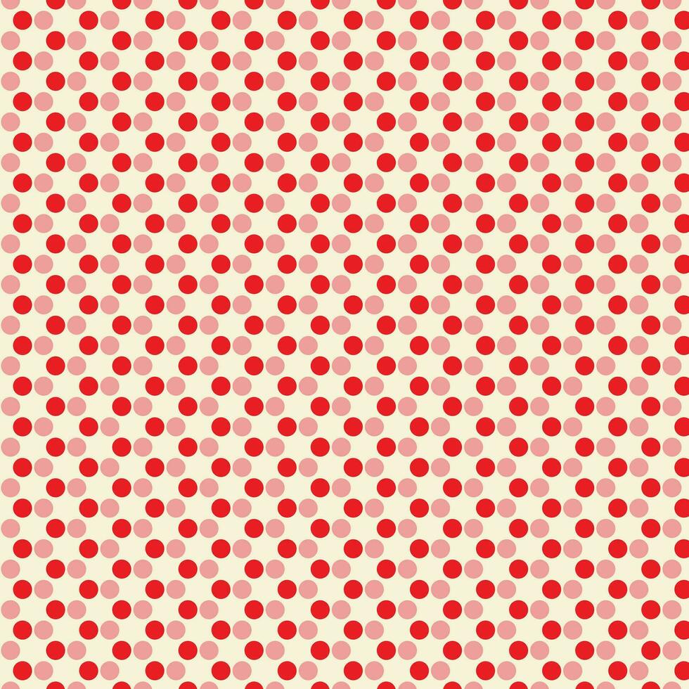abstrakt geometrisch rot Rosa Polka Punkt Muster mit Sahne Hintergrund, perfekt zum Hintergrund, Hintergrund vektor