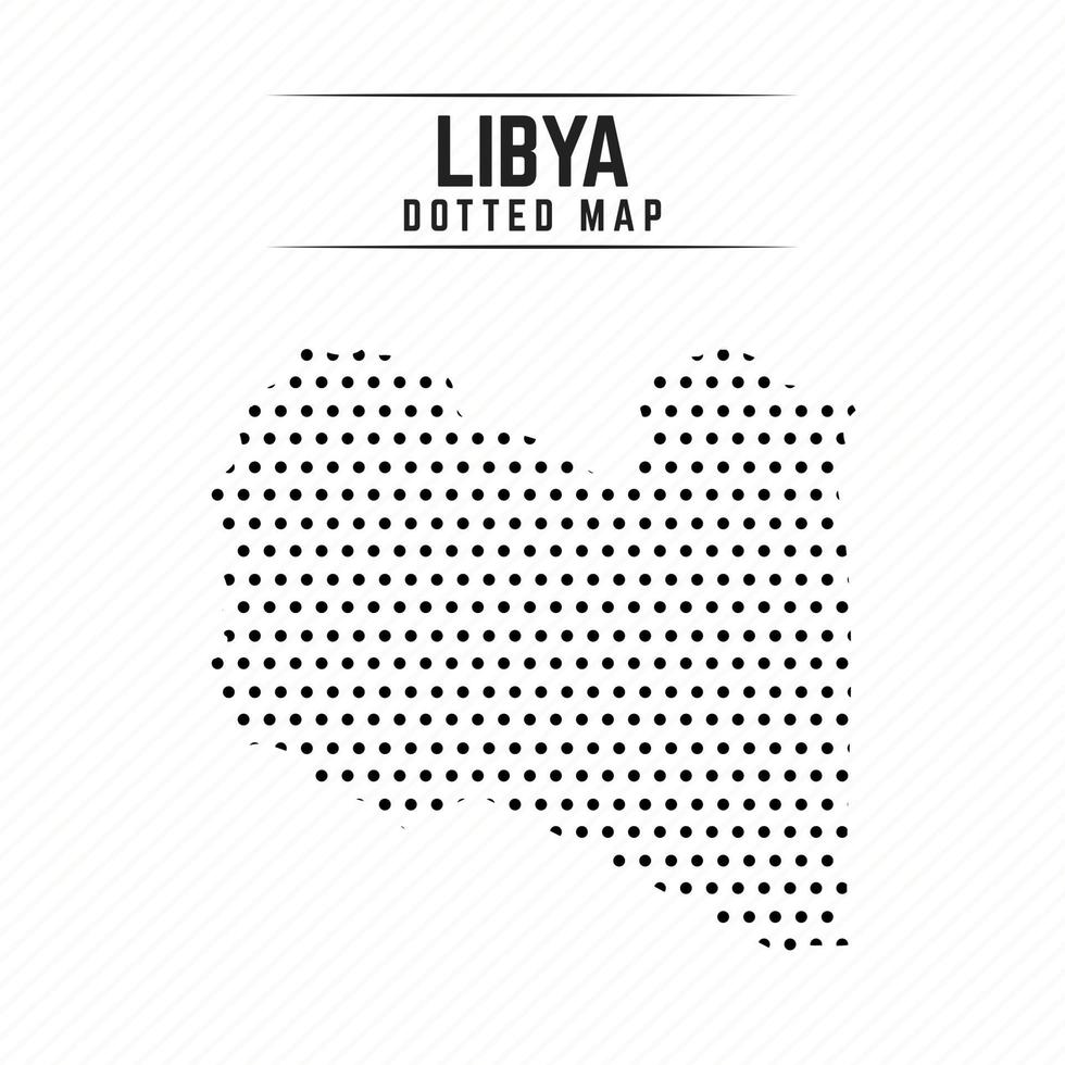 gepunktete karte von libyen vektor