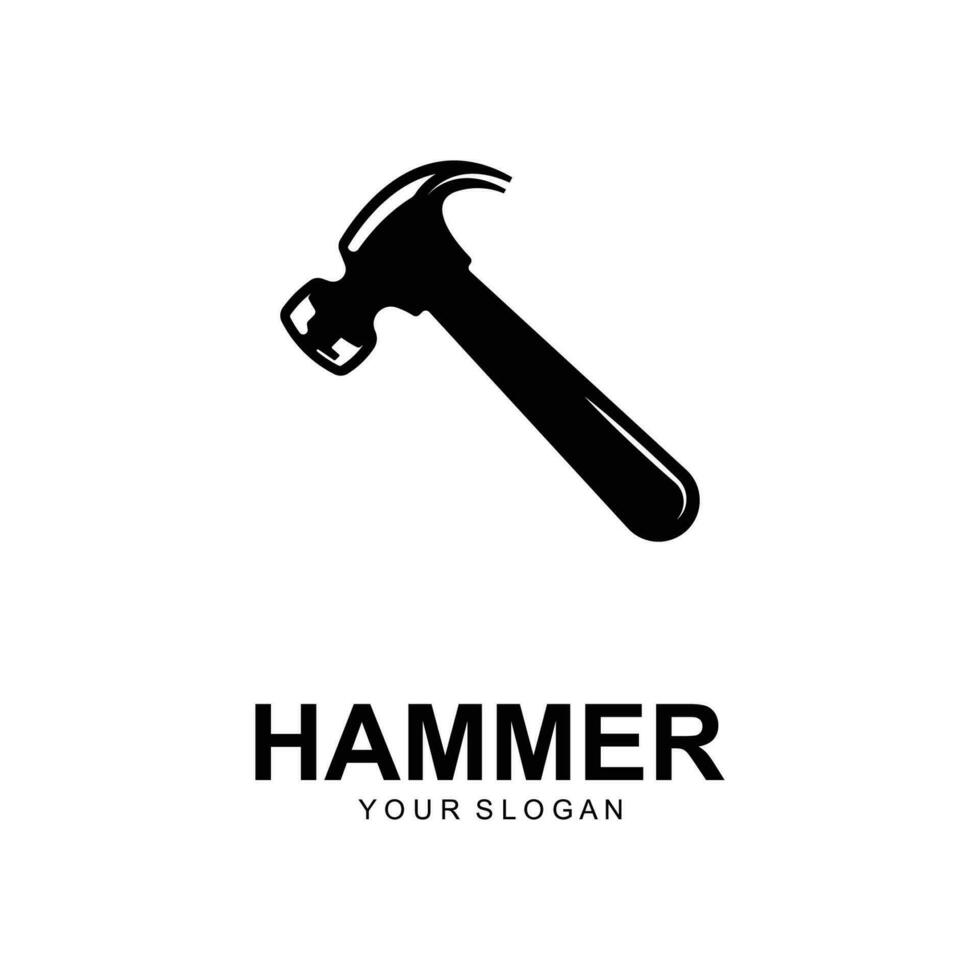 Hammer-Logo-Vektor-Illustration-design vektor