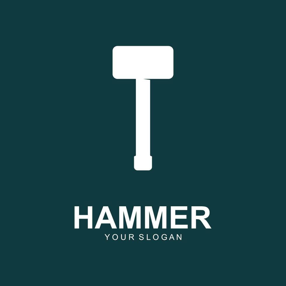 Hammer-Logo-Vektor-Illustration-design vektor