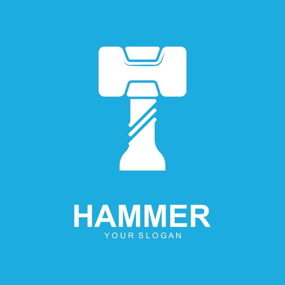 hammare logotyp vektor illustration design