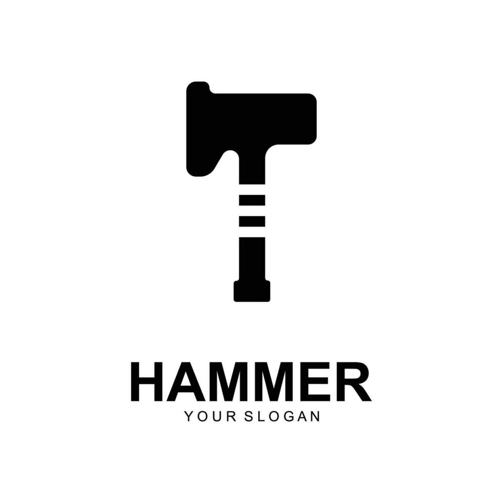 hammare logotyp vektor illustration design