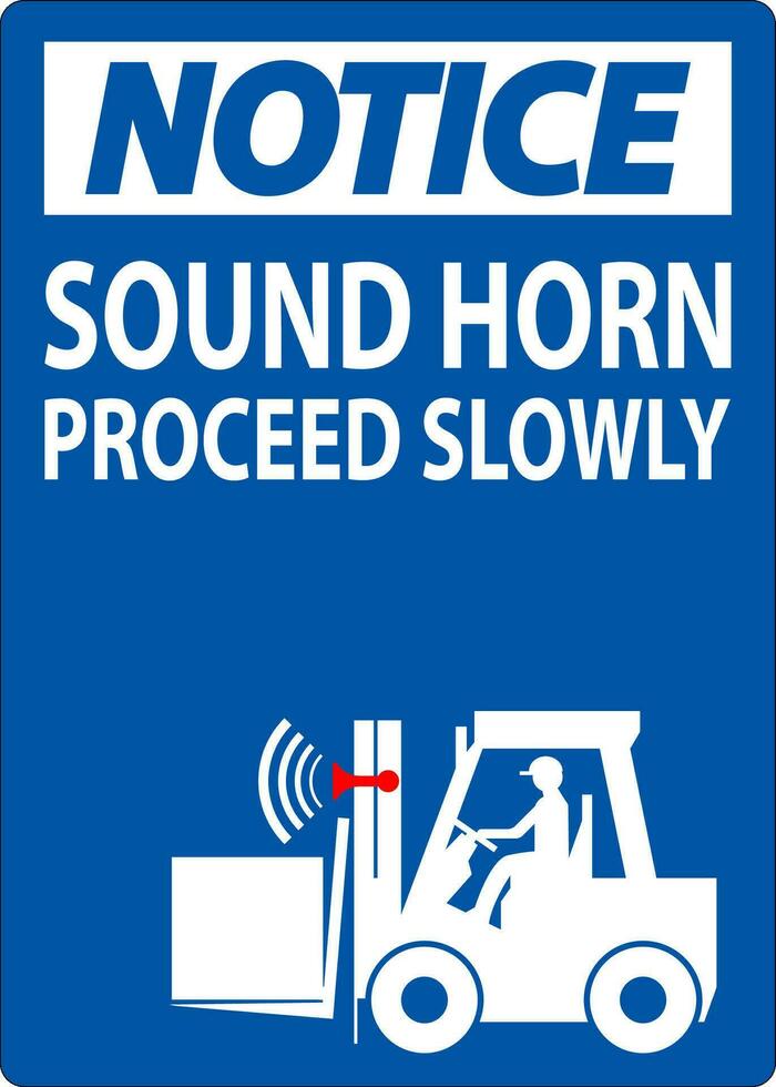 beachten Zeichen Klang Horn Vorgehen langsam vektor
