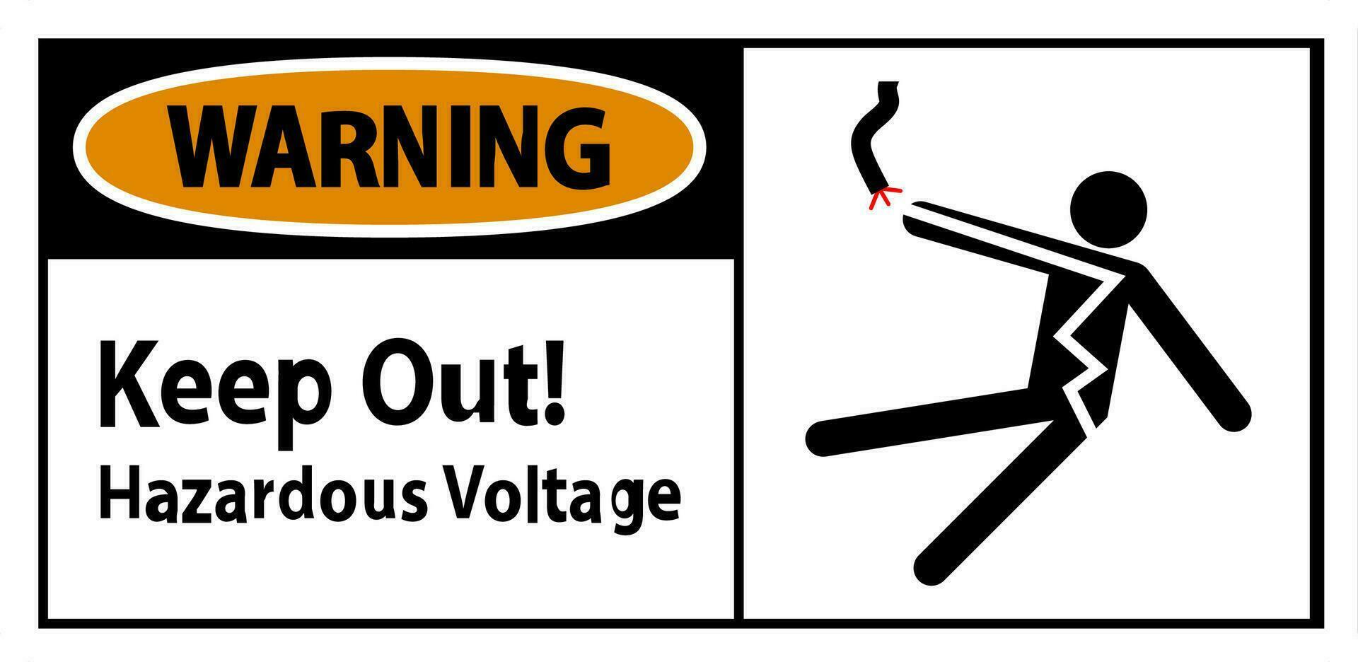 Warnung Zeichen behalten aus gefährlich Stromspannung vektor