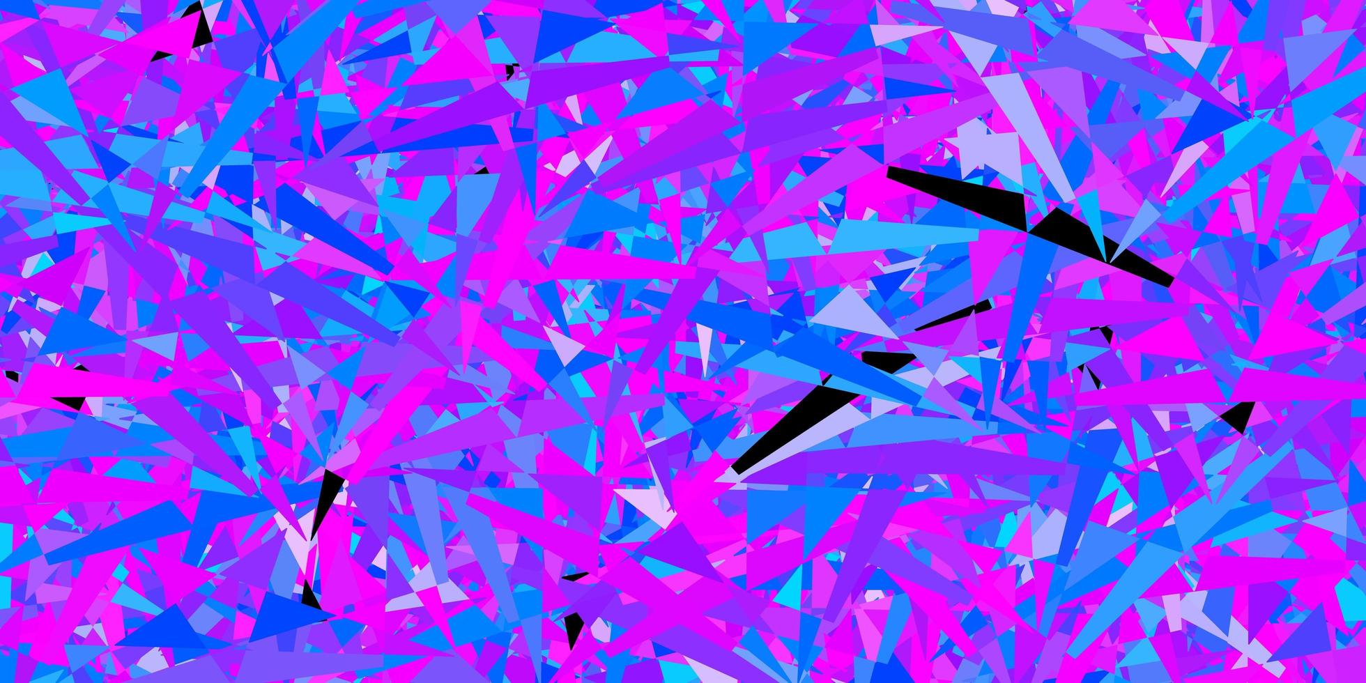 ljusrosa blå bakgrund med trianglar vektor