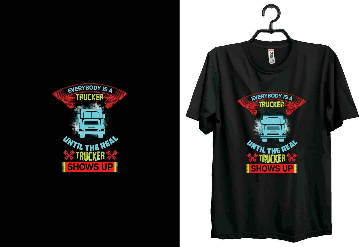 LKW T-Shirt Design. Typografie, Brauch, Vektor T-Shirt Design. Welt LKW Treiber T-Shirt Design.