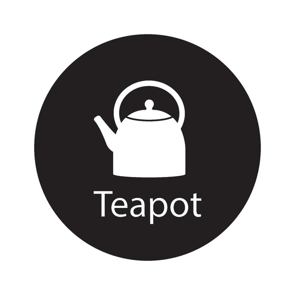 Symbolvektor für Teekanne vektor
