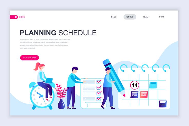 Planungszeitplan-Webbanner vektor