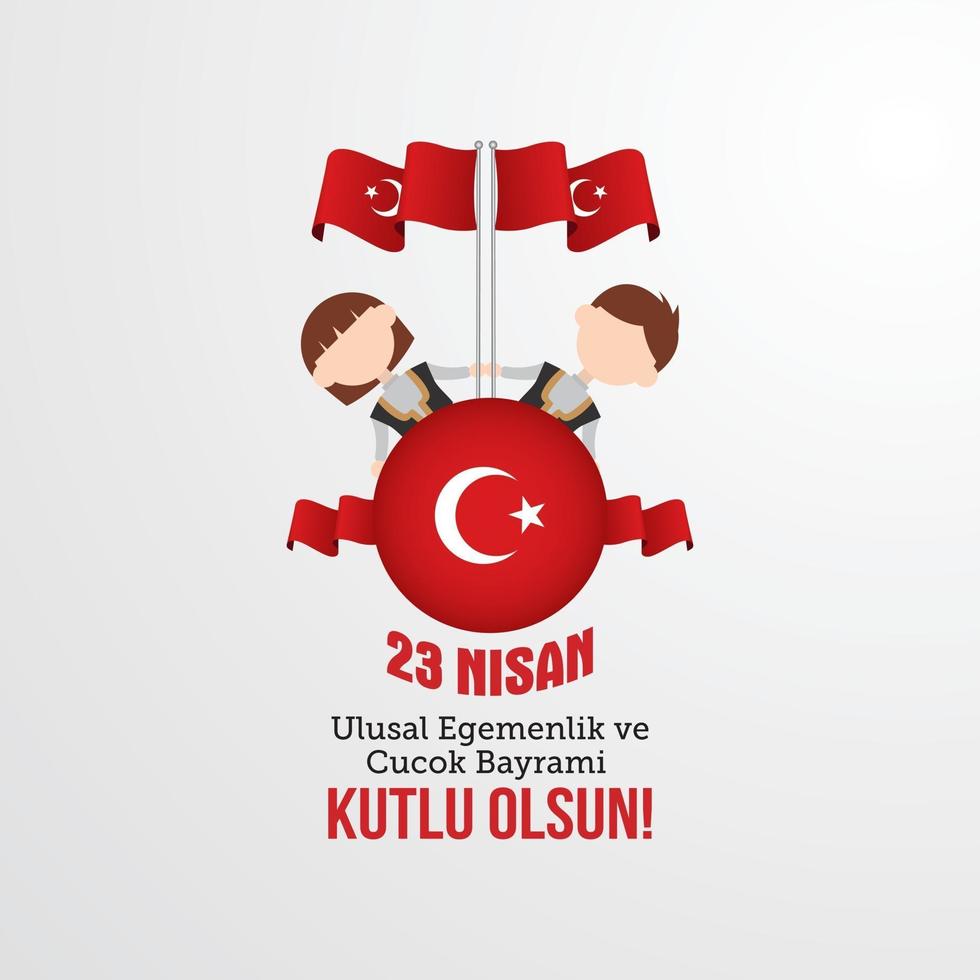 nationell suveränitet och barns dag i Turkiet vektor