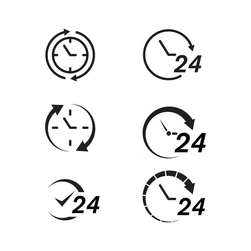 24-Stunden-Symbol-Vektor-Illustration-Design vektor