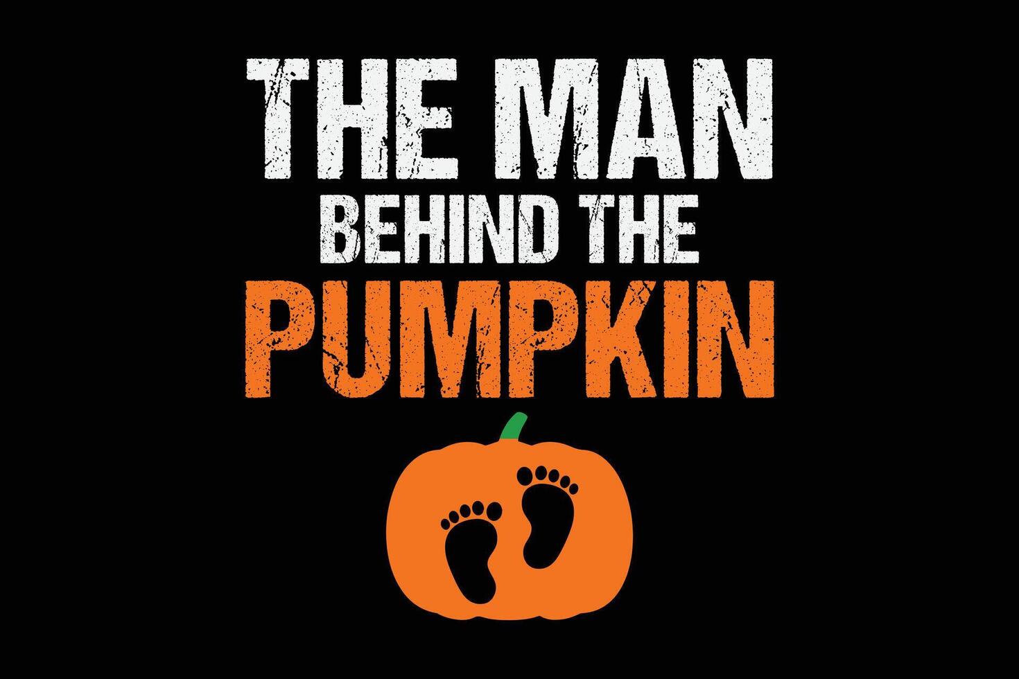 das Mann hinter das Kürbis komisch Halloween T-Shirt Design vektor