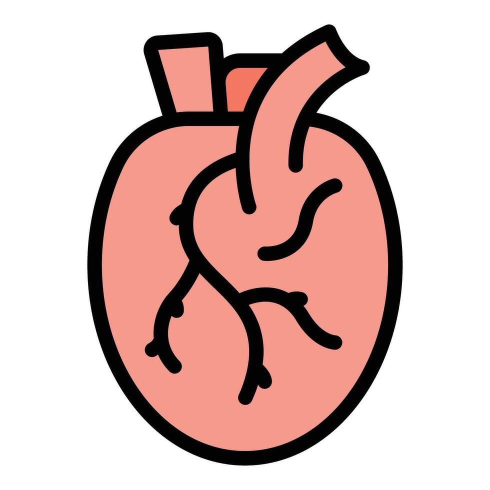 mänsklig hjärta ikon vektor platt