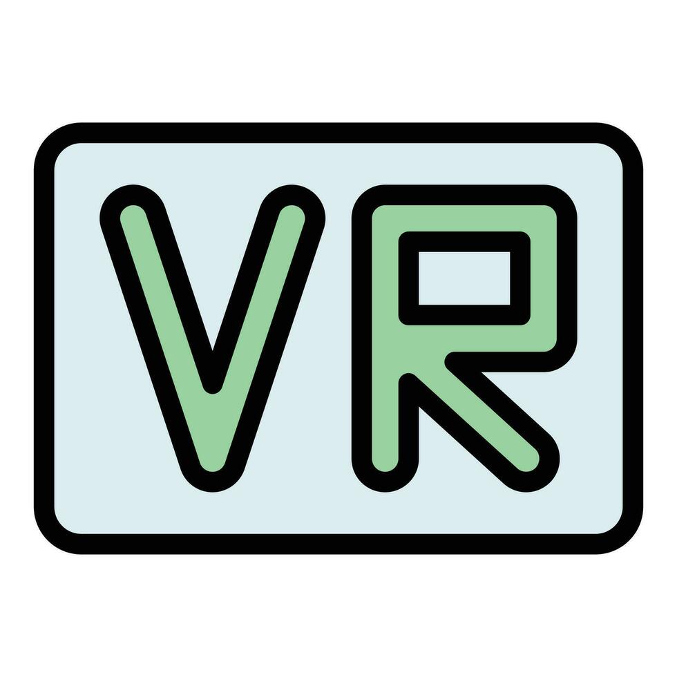 Digital vr Symbol Vektor eben