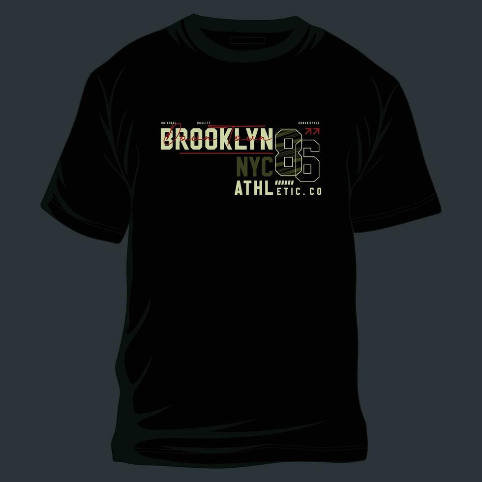 Brooklyn Neu York Kultur Straße, eben Grafik, Typografie t Shirt, Vektor Design Illustration, gut zum beiläufig Stil