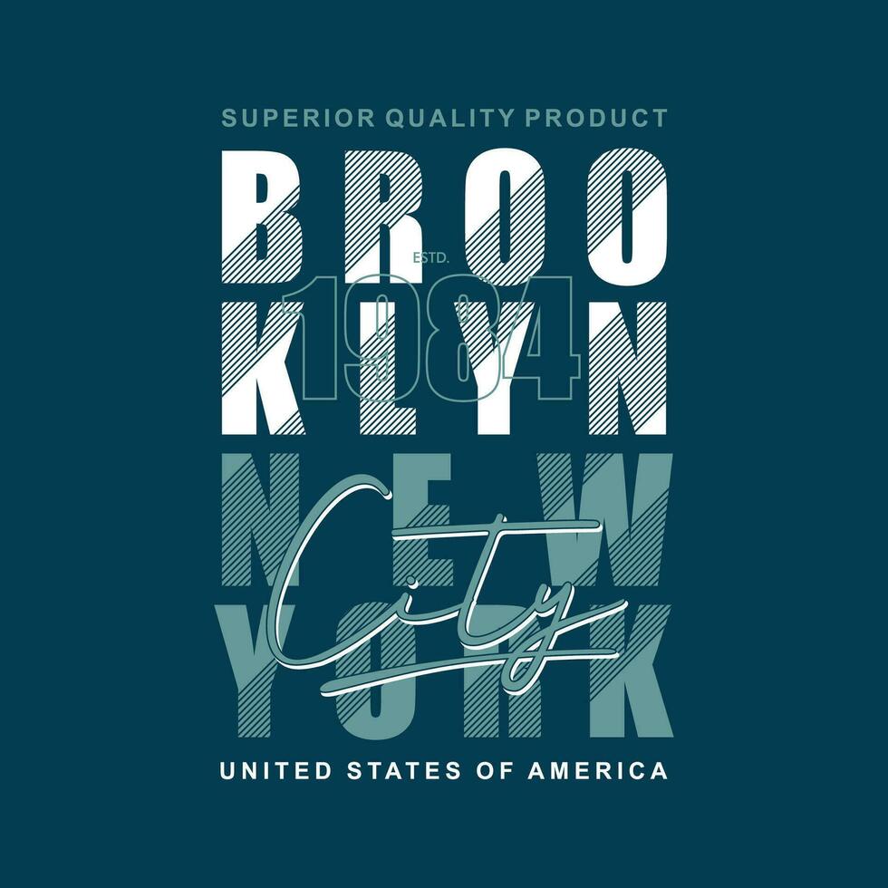 Brooklyn Text Rahmen Grafik, Typografie Vektor, t Hemd Design, Illustration, gut zum beiläufig Stil vektor