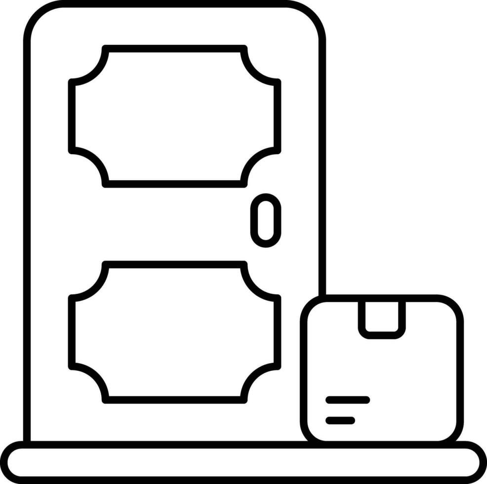 Zuhause Lieferung Linie Symbol Design Stil vektor