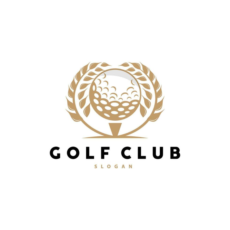 Golf Logo, Ball Spiel Sport Verein Mannschaft Golf, Spiel Turnier Design, Symbol Vorlage Illustration vektor