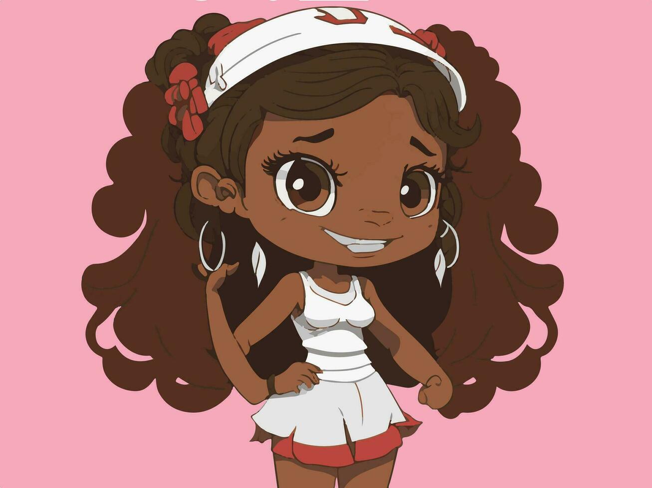 Anime Karikatur Teenager süß Mädchen, Serena Karikatur Charakter vektor