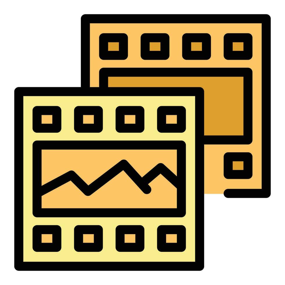 Kamera Bild Symbol Vektor eben