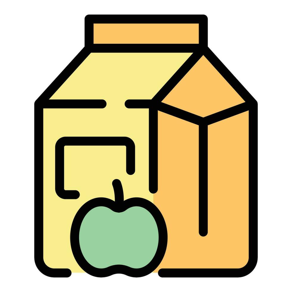 äpple juice ikon vektor platt