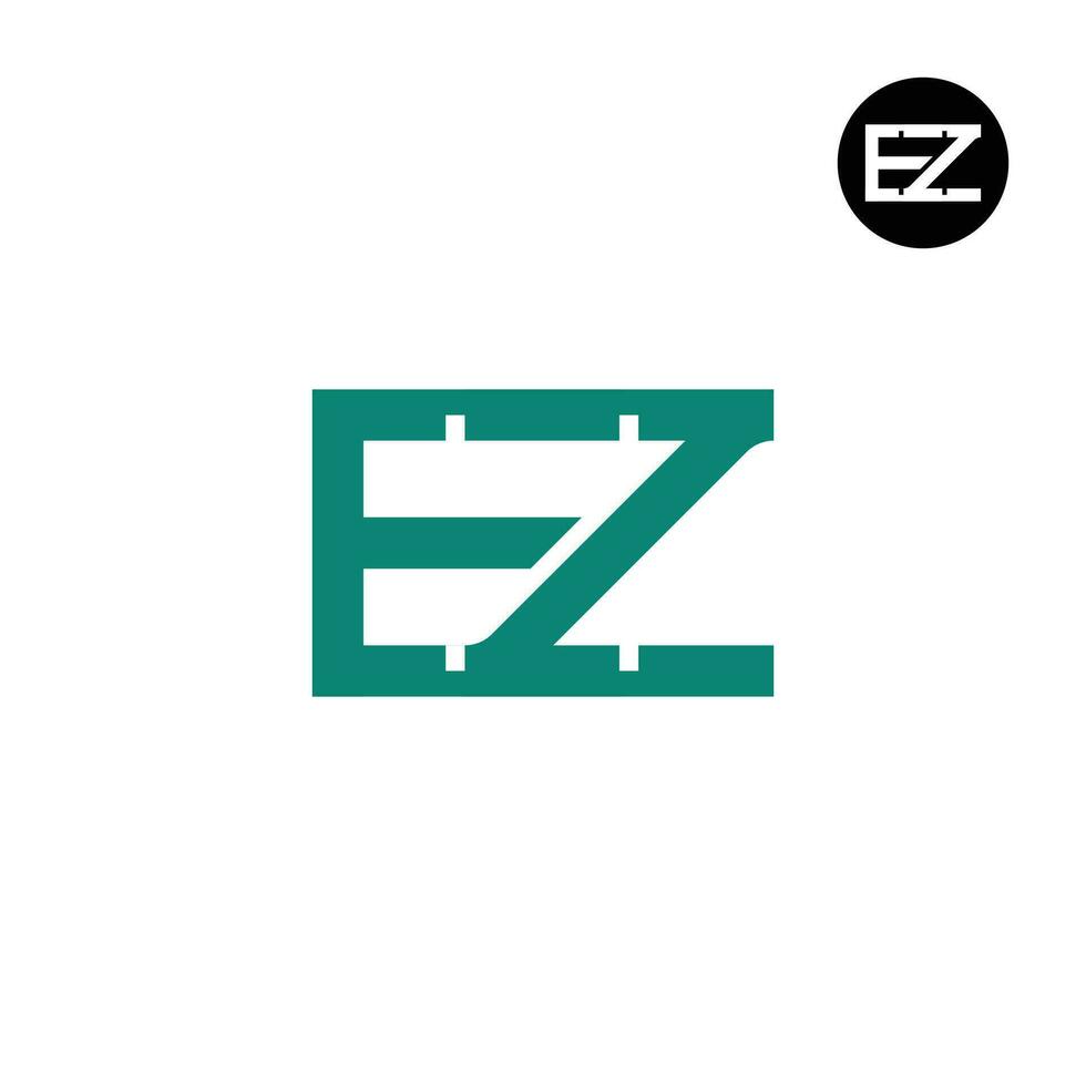 brev ez monogram logotyp design vektor