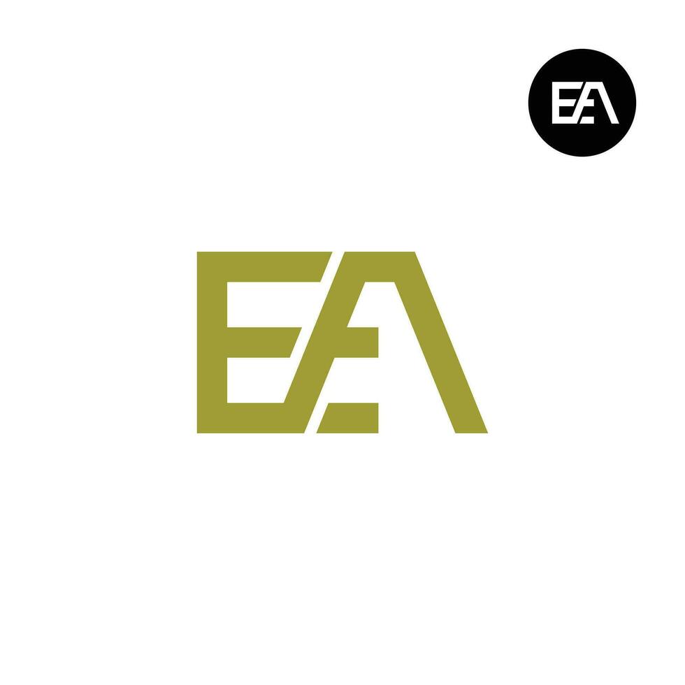 brev ea monogram logotyp design vektor