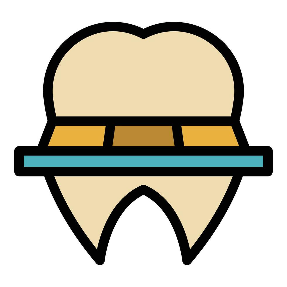 Dental implantieren Symbol Vektor eben