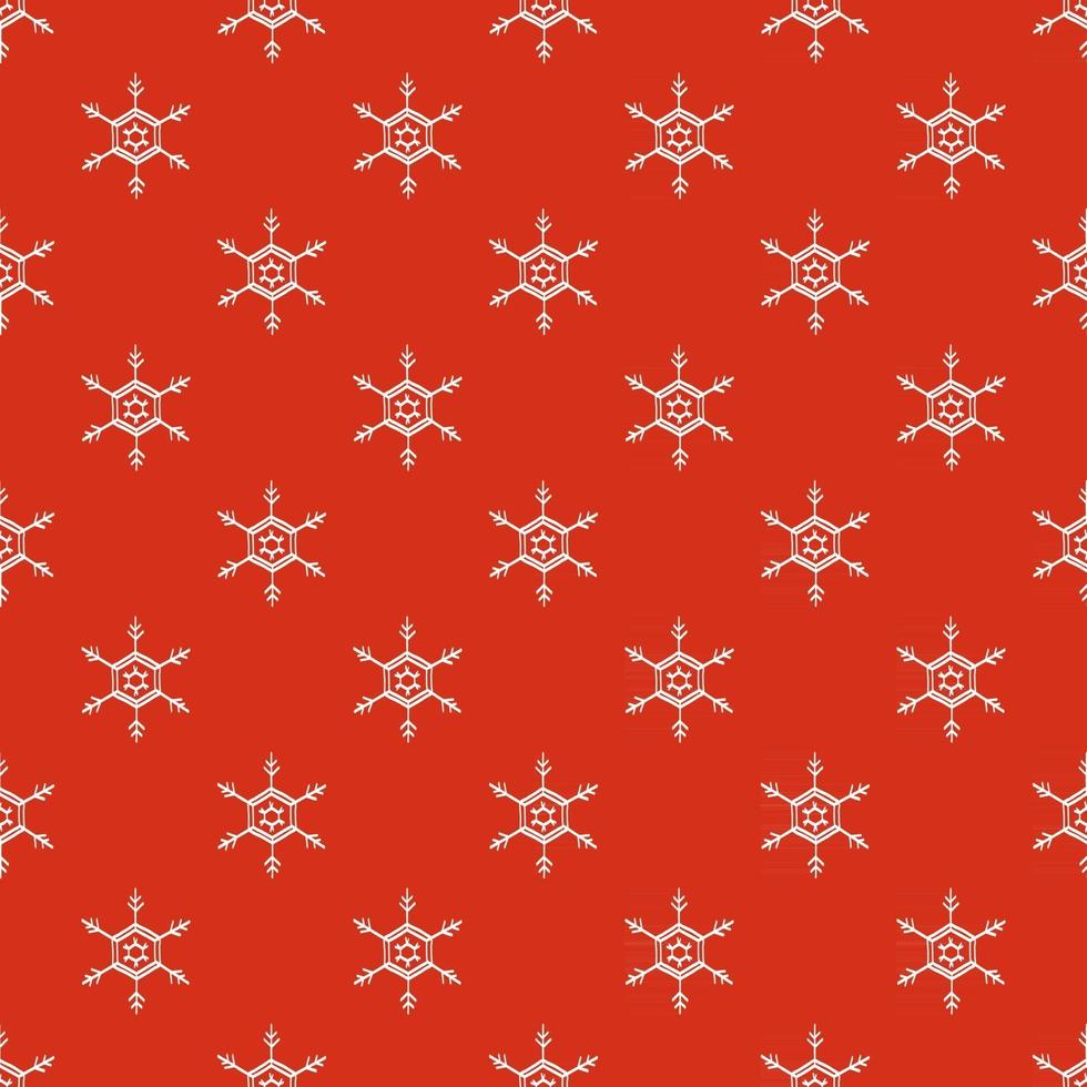 nahtlose Schneeflocke rot weiß Version 1 Vektor-Illustration vektor