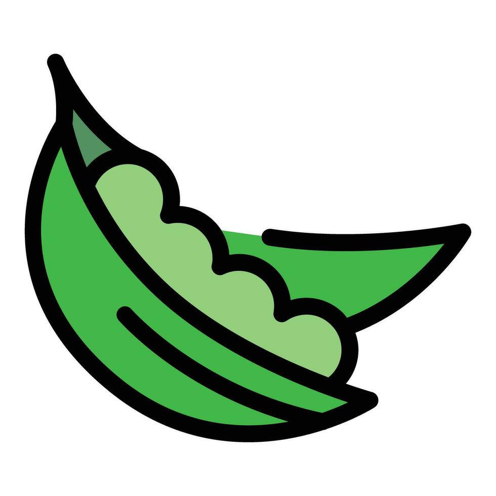 vegan Erbsen Symbol Vektor eben