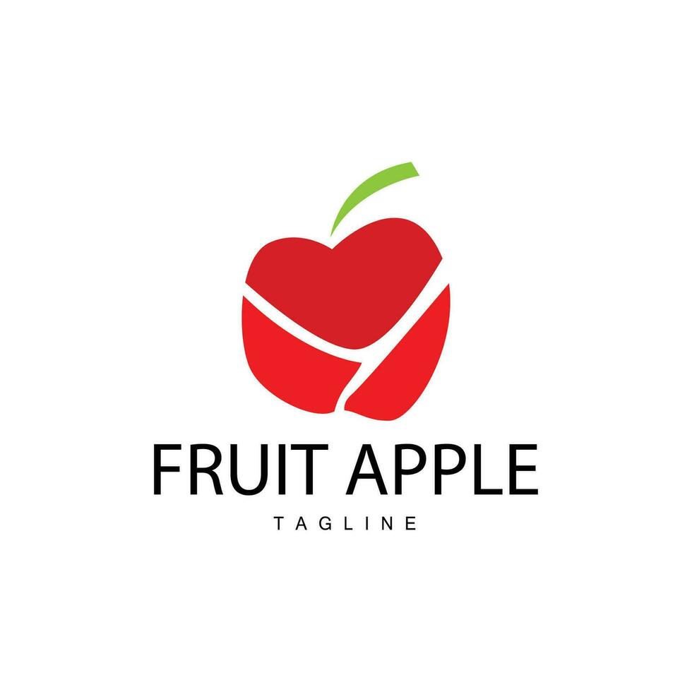 Apfel Obst Logo, Garten Pflanze Vektor, Symbol Design Illustration Vorlage vektor