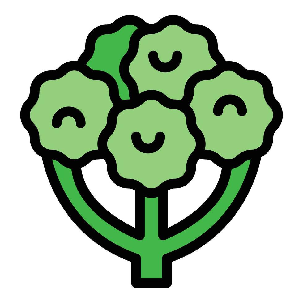 vegan blomma ikon vektor platt