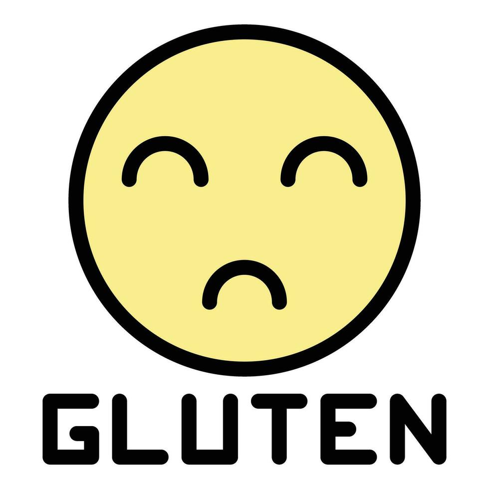 gluten intolerans emoji ikon vektor platt