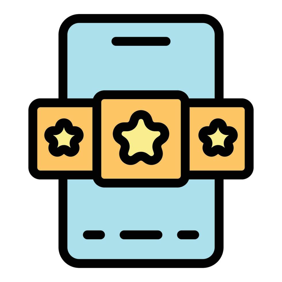 Telefon App Bewertung Symbol Vektor eben