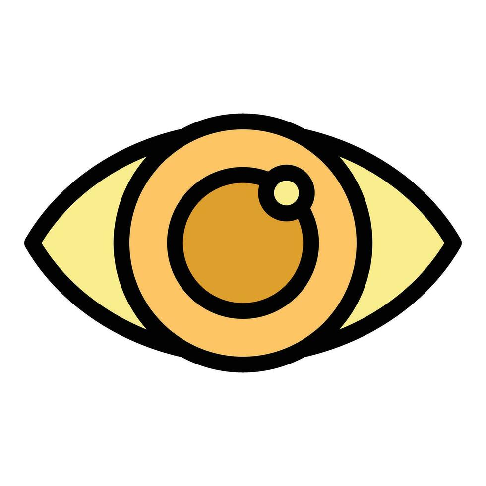 Auge Überblick Symbol Vektor eben