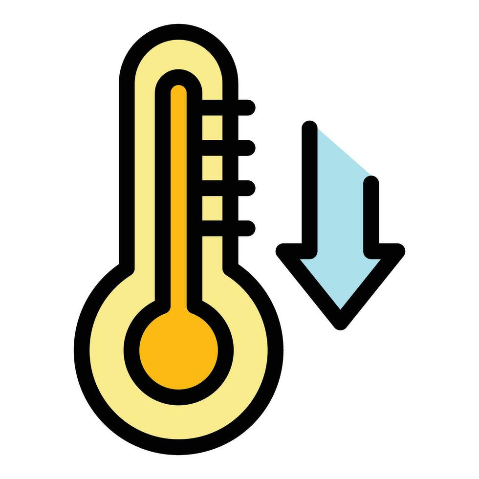 Winter niedrig Temperatur Symbol Vektor eben