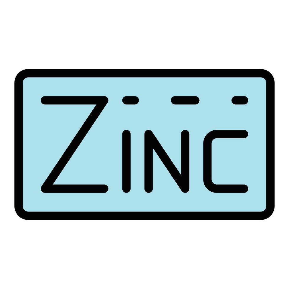 Zink Banner Symbol Vektor eben