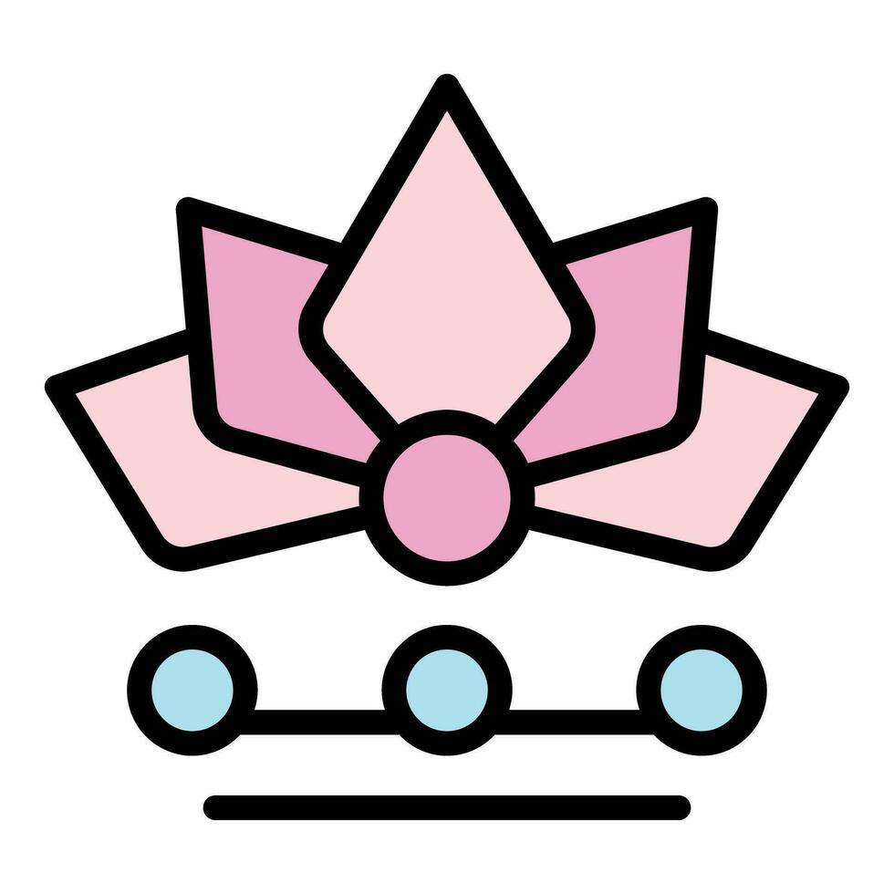 lotus blomma ikon vektor platt