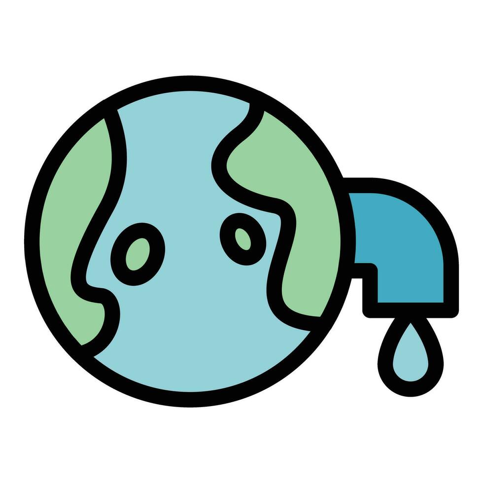 spara global vatten ikon vektor platt