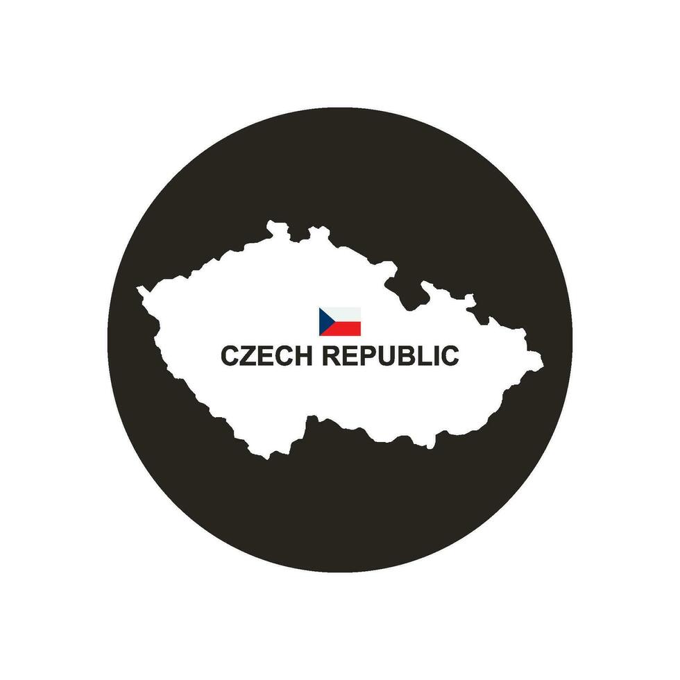 Tschechisch Republik Karte Symbol vektor